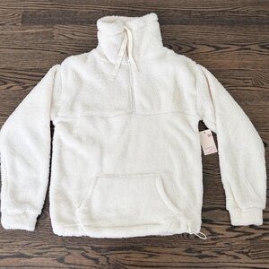 NWT SO Supercozy Sherpa Quarter Zip Pullover